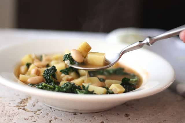 Quick Italian White Bean Potato Kale Soup: Healthy Weeknight Meal